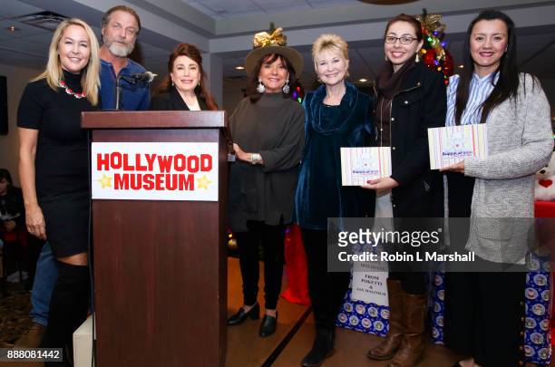 Erin Murphy, Darby Hinton, Donelle Dadigan, Dawn Wells, Dee Wallace And Doloris Mission School Faculty attend the Holiday Tour of the Hollywood...