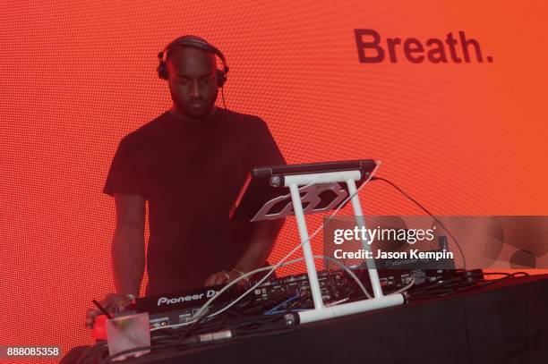 Virgil Abloh celebrates Miami Art Week at the American Express Platinum House at The Miami Beach EDITION on December 7, 2017 in Miami Beach, Florida.