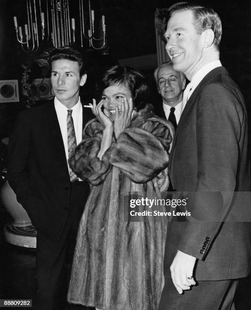 American singer and actress Eartha Kitt with her husband John William McDonald , circa 1962.