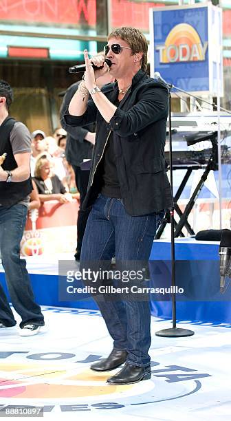 Singer Rob Thomas performs on NBC's "Today" at Rockefeller Center on July 3, 2009 in New York City.