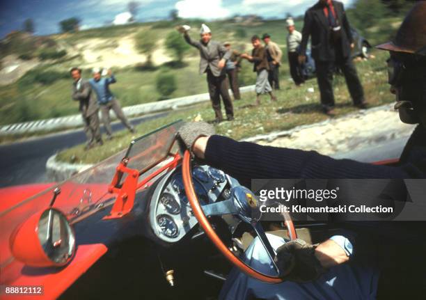 The Mille Miglia; May 11-12, 1957. This superb photograph was taken during the 1957 Mille Miglia when Klemantaski was acting as navigator for Peter...