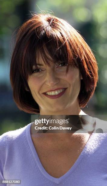 Davina McCall, presenter of 'Big Brother' TV show, presented as new face of Wella hair colour, 30th August 2000.