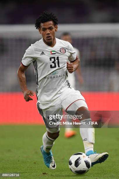 Romarinho of Al Jazira in action during the FIFA Club World Cup UAE 2017 first round match between Al Jazira and Auckland City FC at the Hazza Bin...