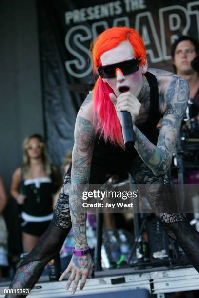 Jeffree Star performs at the Vans Warped Tour at AT&T Center on July 2, 2009 in San Antonio, Texas.