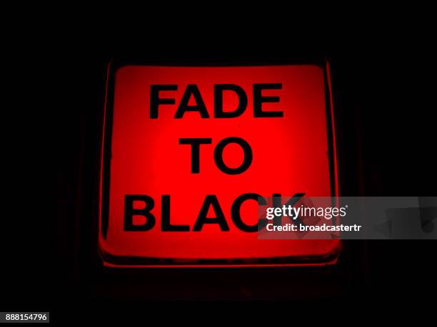 fade to black button - broadcast control room stock pictures, royalty-free photos & images