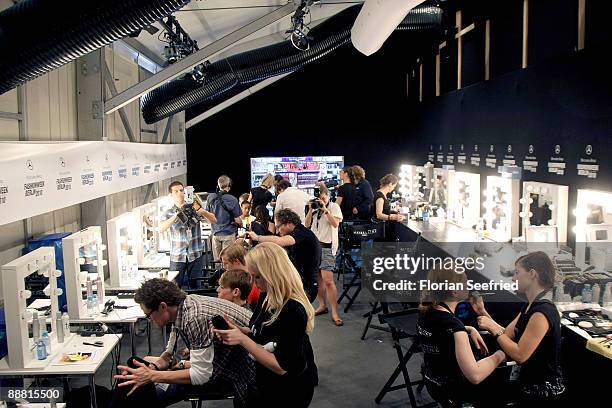 Backstage at the Award 'Designer for Tomorrow by Peek & Cloppenburg Duesseldorf' during the Mercedes-Benz Fashion Week Berlin S/S 2010 at Bebelplatz...