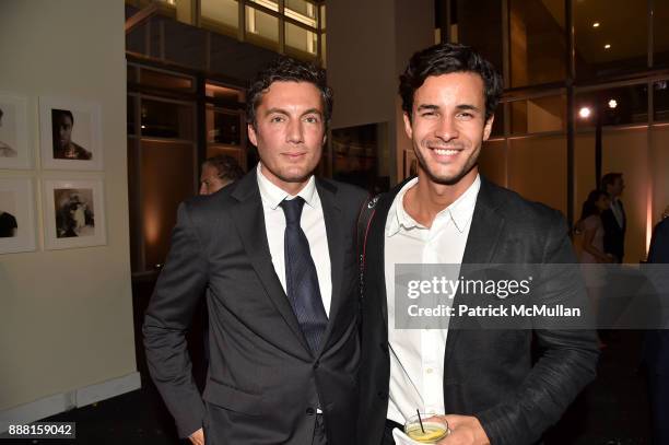 Fabian Basabe and guest attend the Unveiling of White Square by Richard Meier & Partners at Citigroup Center on December 7, 2017 in Miami, Florida.