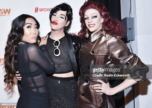 Gia Gunn, Adore Delano, and Laganja Estranja attend the 13th Annual WOWie Awards presented by World of Wonder Productions at The WOW Presents Space...