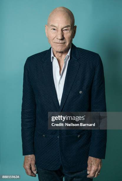 Sir Patrick Stewart poses during a portrait session on day three of the 14th annual Dubai International Film Festival held at the Madinat Jumeriah...