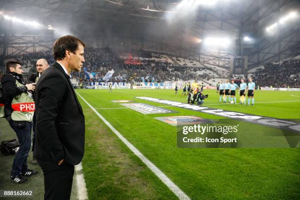 Rudi Garcia coach of Marseille during the Uefa Europa League match between Olympique de Marseille and Red Bull Salzburg at Stade Velodrome on...