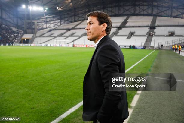 Rudi Garcia coach of Marseille during the Uefa Europa League match between Olympique de Marseille and Red Bull Salzburg at Stade Velodrome on...