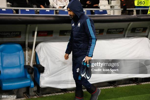 Kostas Mitroglou of Marseille during the Uefa Europa League match between Olympique de Marseille and Red Bull Salzburg at Stade Velodrome on December...