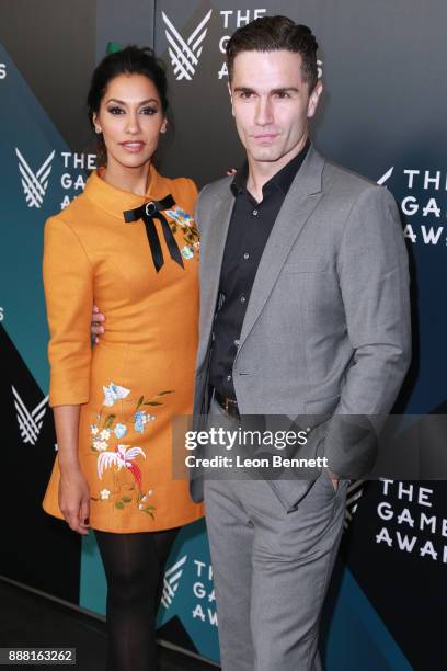 Actors Janina Gavankar and Sam Witwer attends The Game Awards 2017 - Arrivals at Microsoft Theater on December 7, 2017 in Los Angeles, California.