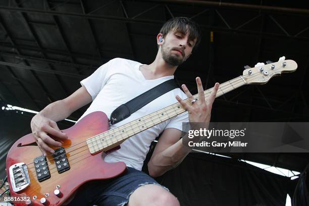 Musician Matt Goddard of Chiodos performs during the Van's Warped Tour stop at the AT&T Center on July 2, 2009 in San Antonio, Texas.