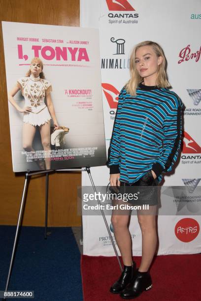 Actress Margot Robbie attends Australians In Film Host Screenon Of "I, Tonya" at Writers Guild Theater on December 7, 2017 in Beverly Hills,...