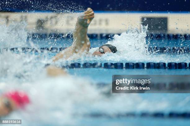 Brayden Seal of the Ohio State University competes during the C-Final of the men's 200 yard freestyle during day 3 of the 2017 Swimming Winter...