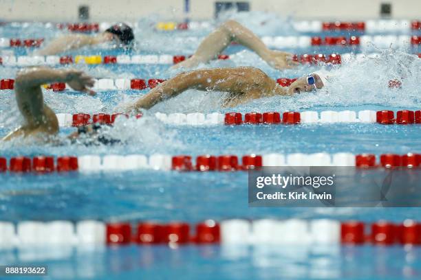 Glen Brown, unattached, competes during the B-Final of the men's 200 yard freestyle during day 3 of the 2017 Swimming Winter National Championships...