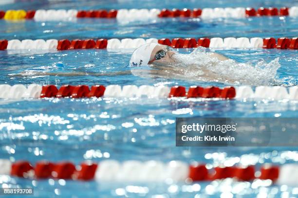 Ryan Murphy of California Aquatics swims during the A-Final of the men's 100 yard backstroke during day 3 of the 2017 Swimming Winter National...