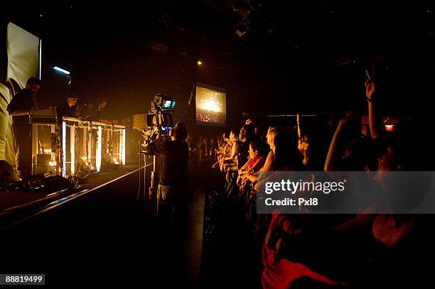 Sascha Ring , Gernot Bronsert and Sebastian Szary of Moderat performs at Miles Davis Hall during the Montreux Jazz Festival on July 3, 2009 in...