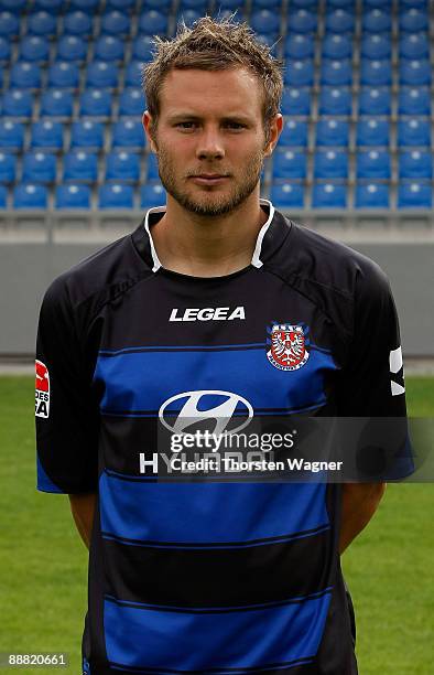 Christian Mueller poses during the FSV Frankfurt team presentation on July 4, 2009 in Frankfurt am Main, Germany.