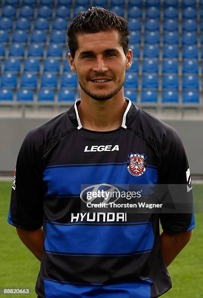 Kirian Rodriguez Ledesma poses during the FSV Frankfurt team presentation on July 4, 2009 in Frankfurt am Main, Germany.