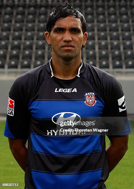 Gledson da Silva Menezes poses during the FSV Frankfurt team presentation on July 4, 2009 in Frankfurt am Main, Germany.