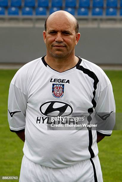 Mohammed Azaouagh poses during the FSV Frankfurt team presentation on July 4, 2009 in Frankfurt am Main, Germany.