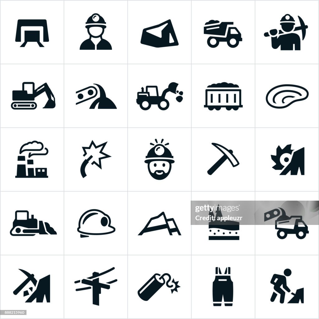 Coal Mining Icons
