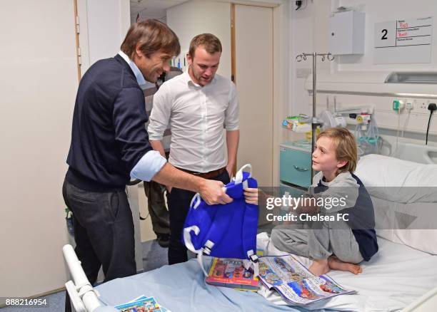 Chelsea Manager Antonio Conte at the Chelsea and Westminster Hospital on December 7, 2017 in London, England.