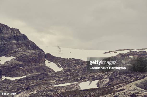 view of folgefonna glacier and national park norway. - norway national day 2016 stock-fotos und bilder