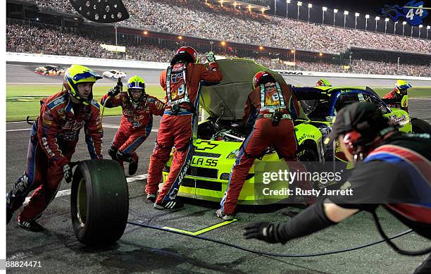 Mark Martin, driver of the CARQUEST/Kellogg's Chevrolet, pits during the NASCAR Sprint Cup Series 51st Annual Coke Zero 400 at Daytona International...