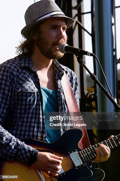 Kevin Drew of Broken Social Scene performs during the 2009 Rothbury Music Festival at the Rothbury Music Festival Grounds on July 3, 2009 in...