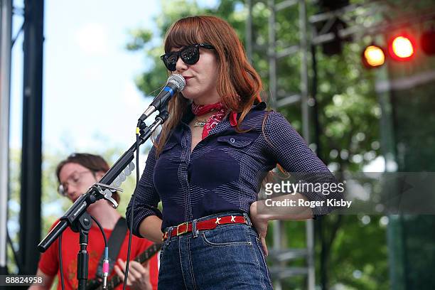 Jenny Lewis performs onstage at The River to River Festival at Battery Park on July 4, 2009 in New York City.