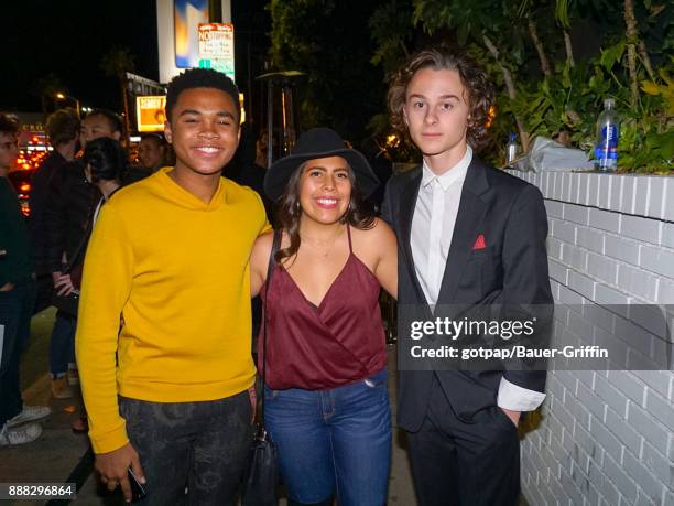 Wyatt Oleff and Chosen Jacobs are seen on December 07, 2017 in Los Angeles, California.