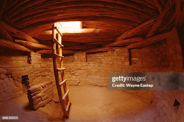 kiva at spruce tree house - cliff dwelling stock-fotos und bilder