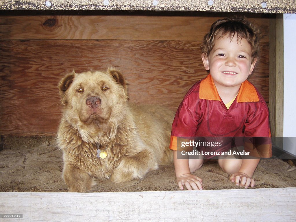 Boy with dog