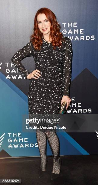 Actress Felicia Day attends The Game Awards 2017 - Arrivals at Microsoft Theater on December 7, 2017 in Los Angeles, California.