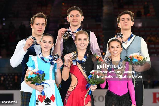 Apollinariia Panfilova and Dmitry Rylov of Russia , Ekaterina Alexandrovskaya and Harley Windsor of Australia and Daria Pavliuchenko and Denis...