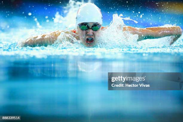 Natalie Sims of United States competes in Women's 100 m Butterfly S8-10 during day 5 of the Para Swimming World Championship Mexico City 2017 at...