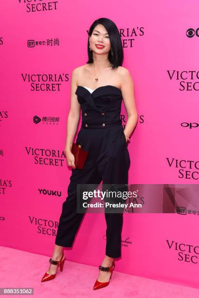 Lv Yan attends 2017 Victoria's Secret Fashion Show In Shanghai - Pink Carpet Arrivals at Mercedes-Benz Arena on November 20, 2017 in Shanghai, China.