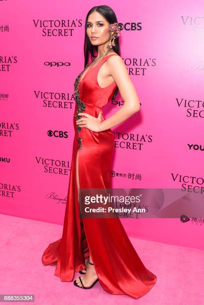 Chalita Suansane attends 2017 Victoria's Secret Fashion Show In Shanghai - Pink Carpet Arrivals at Mercedes-Benz Arena on November 20, 2017 in...