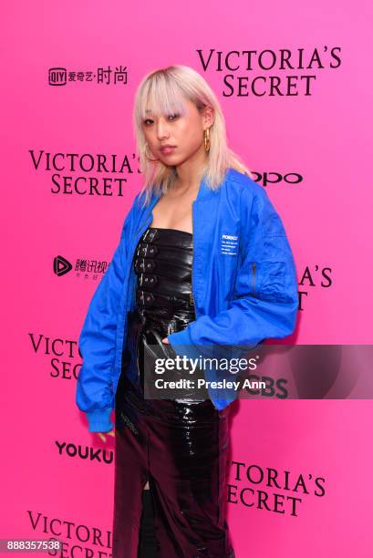 Margaret Zhang attends 2017 Victoria's Secret Fashion Show In Shanghai - Pink Carpet Arrivals at Mercedes-Benz Arena on November 20, 2017 in...