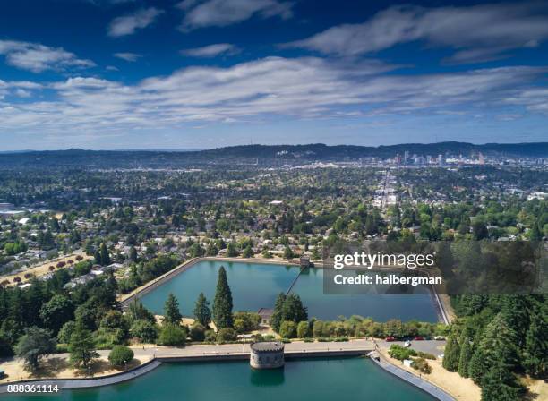 aerial view of eastern portland, or - portland oregon stock pictures, royalty-free photos & images