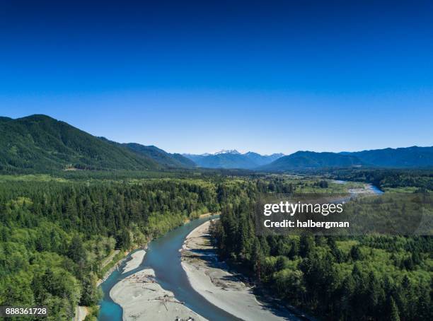 sol duc river from above - olympic peninsula wa stock pictures, royalty-free photos & images