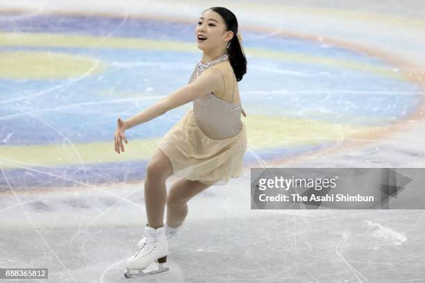 Rika Kihira of Japan competes in the Junior Ladies Singles Short Program during day one of the ISU Junior & Senior Grand Prix of Figure Skating Final...