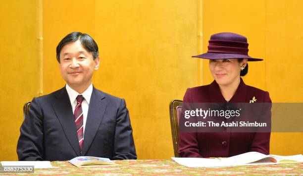 Crown Prince Naruhito and Crown Princess Michiko attend a ceremony for the Week for Persons with Disabilities on December 5, 2017 in Tokyo, Japan.