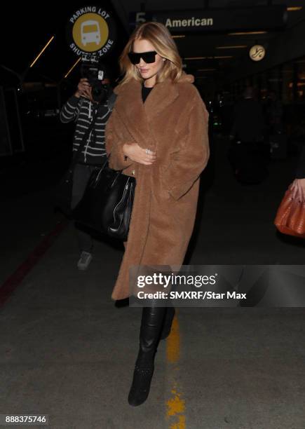 Model Rosie Huntington-Whiteley is seen on December 7, 2017 in Los Angeles, CA.