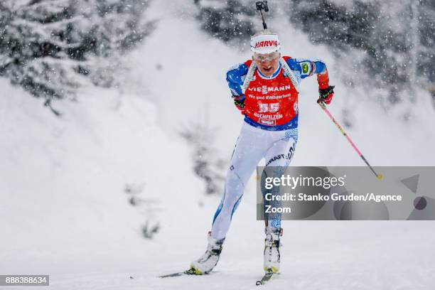 Kaisa Makarainen of Finland in action during the IBU Biathlon World Cup Men's and Women's Sprint on December 8, 2017 in Hochfilzen, Austria.