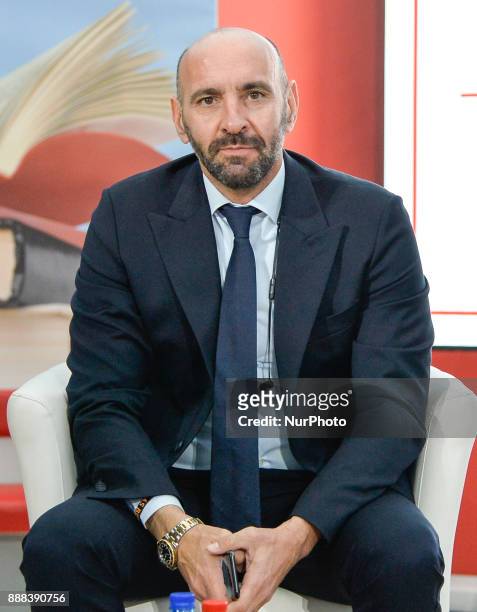 Monchi during a press conference to present book 'Monchi' in 'Nuvola' Convention Centre on december 08, 2017 in Rome, Italy.