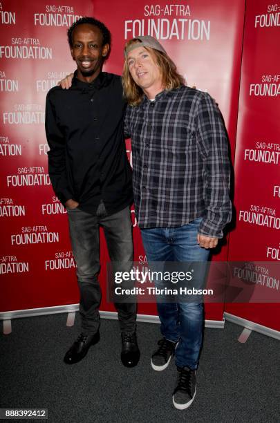 Barkhad Abdi and Bryan Buckley attend SAG-AFTRA Foundation's Conversation and screening of 'The Pirates Of Somalia' at SAG-AFTRA Foundation's...
